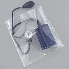 Lay-flat cleanroom bag protecting a sterile medical device