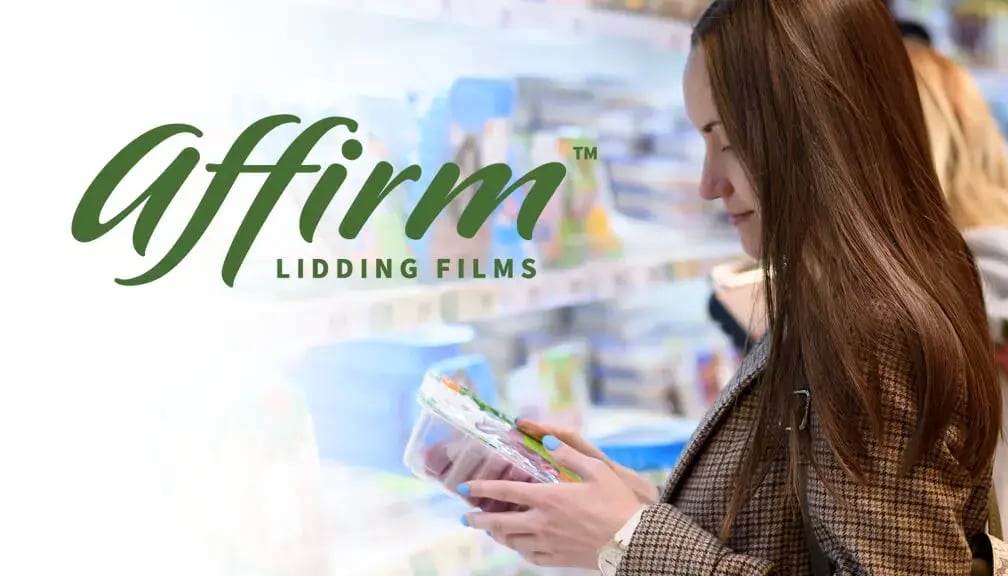 Affirm lidding films for produce, meat, cheese and prepared meals