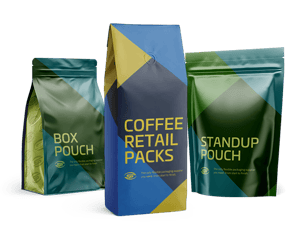 Plant-based compostable stand-up, box and frac-pack pouches