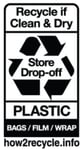 How2Recycle store drop-off label on flexible packaging