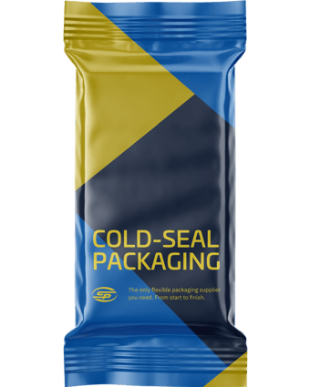 Snack bar in cold-seal flow-wrap packaging