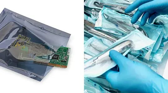 Flexible packaging for medical and electronics cleanroom