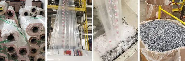 C-P Flexible Packaging internal PE scrap recycling process